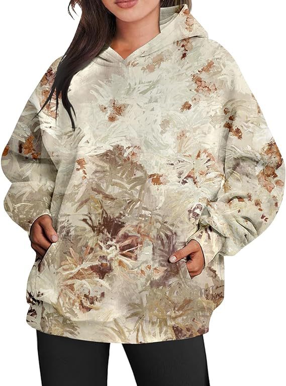 Damen Sports Hoodie mit Tarnmuster(Camouflage) Ahornblattaufdruck